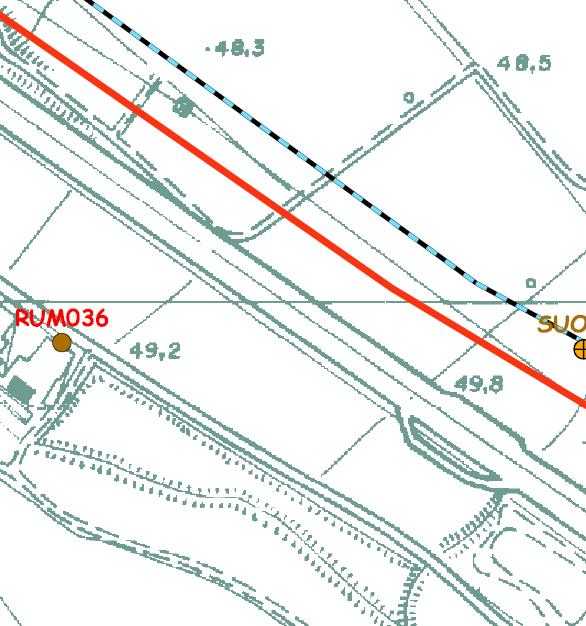 4 di 16 Per l indagine è stato quindi selezionato il tratto di linea in corrispondenza del km 32+500 circa ricadente nel comune di Somaglia (Lodi).