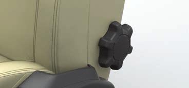 03 Regolazione in altezza del bordo anteriore del cuscino. Regolazione in altezza del sedile. Spostare il sedile avanti/indietro.