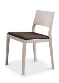Chair and small armchair with structure in solid ash, seat covered in leather, eco-leather or fabric of the