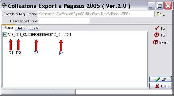 La si analizzi nel dettaglio: Figura 2 -> indica il percorso presso il quale si trova la cartella atta a contenere il file rappresentante il flusso dati da mandata Pegasus.