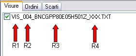 2 di questo addendum, la denominazione dei file contenenti le visure, possono essere diverse a seconda delle impostazioni di Cipro. Si analizzi nel dettaglio la denominazione di tali file.