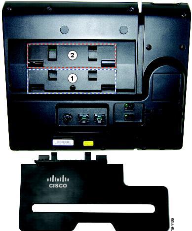 Supporto Funzioni del telefono IP Cisco Unified 1 Posizionamento supporto per un angolo di