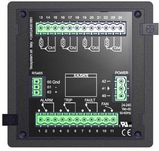 INGRESSO RS485 MODBUS RTU COLLEGAMENTO RS485 Collegare l uscita RS485 Modbus RTU della centralina termometrica direttamente all ingresso RS485 del.