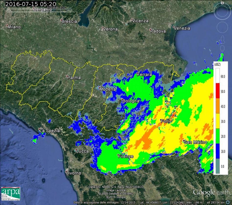 a Rimini e vari incidenti causati dal maltempo. A Rimini si sono registrati allagamenti del cento storico con strade rimaste sott'acqua per ore.