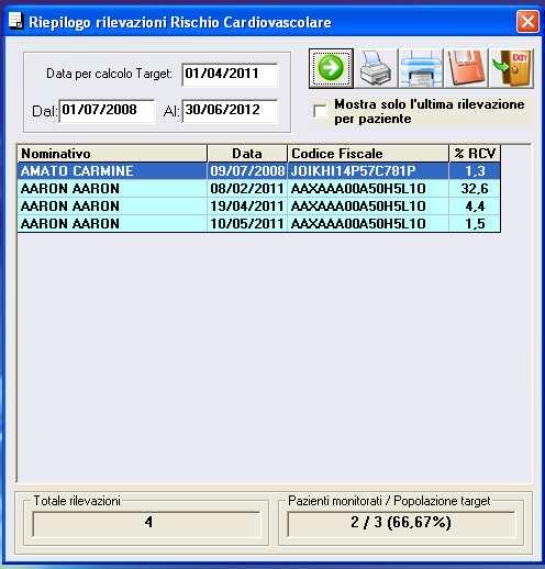 RCV (Riavvio) - AIR Puglia MMG - Art. 62 (RCV Riavvio) La rilevazione statistica contiene il riepilogo delle registrazioni del RCV effettuate in un determinato periodo di tempo.