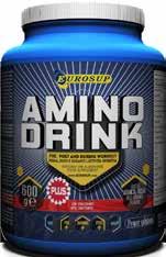 PESO AMINO DRINK PLUS GUSTO 600 g Arancia Rossa 7 FORMULA PRE/DURING/POST ATTIVITÀ SPORTIVA 39 PRE / DURING / POST DESCRIZIONE: AMINO DRINK è un integratore alimentare con edulcoranti indicato per