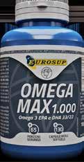 OMEGA MAX 1000 SOFTGELS 65 130 EPA+DHA 33/22 11 BENESSERE / WELLNESS DESCRIZIONE: OMEGA MAX 1000 è un integratore alimentare di acidi grassi essenziali omega 3 EPA e DHA ad altissima concentrazione.