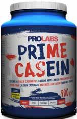 PRIME CASEIN MICELLAR PESO CASEINE DA CALCIO CASEINATO E CASEINE MICELLARI DA PROTEINE DEL LATTE GUSTO 900 g Cioccolato Vaniglia 59 PROTEINE 30 DESCRIZIONE: preparato per bevanda.