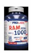 I componenti di RAM 1000 intevengono nelle funzioni fisiologiche di: metabolismo energetico (vit B1), riduzione della stanchezza e dell affaticamento (vit B6).