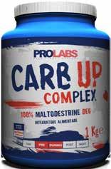 CARB UP COMPLEX MALTODESTRINE DE6 SENZA AROMI PESO Gusto 1 Kg Naturale 79 CARBOIDRATI 16 DESCRIZIONE: Integratore alimentare di carboidrati a base di maltodestrine DE6.