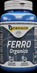 FERRO ORGANICO CAPSULE 40 40 39 MINERALI DESCRIZIONE: Integratore alimentare di ferro in forma organica (gluconato ferroso).