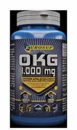 DESCRIZIONE: OKG è un integratore alimentare di Ornitina alfa chetoglutarato (OKG). Compresse da 1.000 mg. Non contiene ingredienti di origine animale.