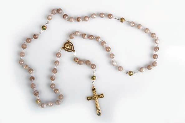 - Rosary, Bracelet and Decade in colored wood oval