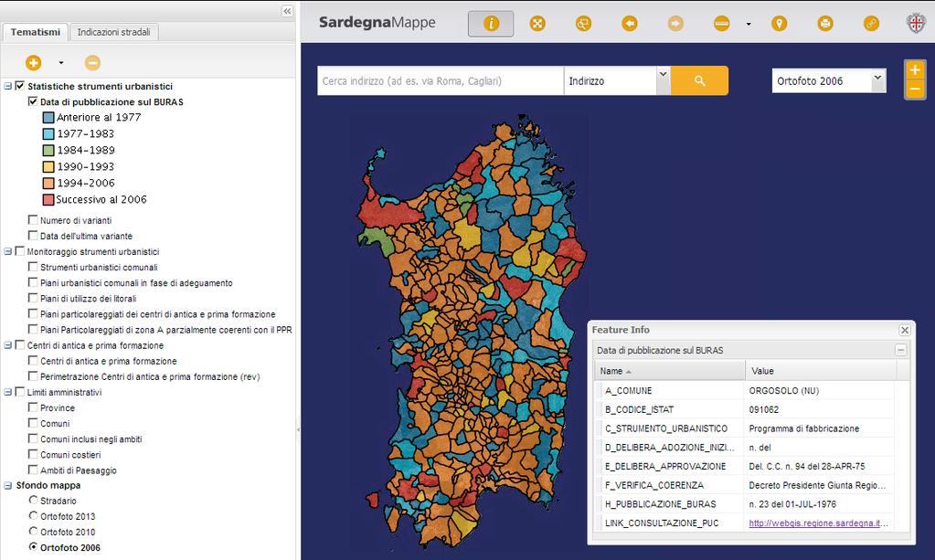 Il progetto è nato dall esigenza di predisporre una banca dati unitaria che consentisse la visualizzazione dei dati statistici e riassuntivi relativi agli strumenti urbanistici.