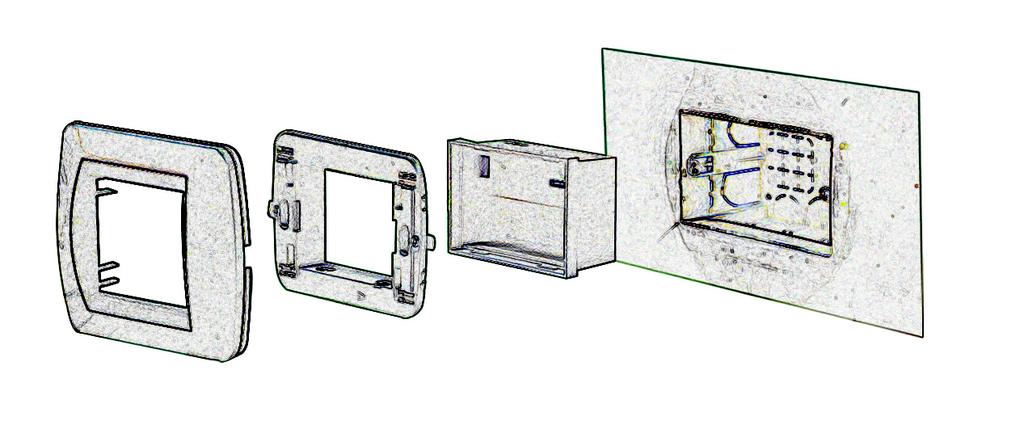 INSTALLAZIONE DA INCASSO Assemblare la Cornice portaplacca al Cestello e