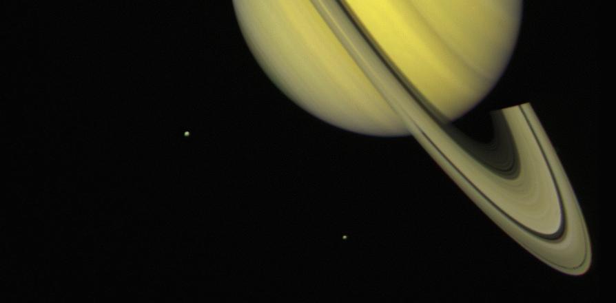 orbita, e il modulo Huygens è atterrato sul satellite Titano Distanza dal Sole 1507/1347 milioni di km Rivoluzione 29,46 anni, rotazione 10