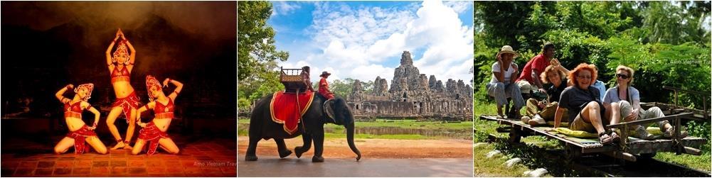 Il pomeriggio comincerete con la visita al Tempio di Preah Khan, costruito da Jayavarman VII nel 1191 in onore di suo padre che viene rappresentato come il dio risparmiatore del Buddismo Mayahanista.