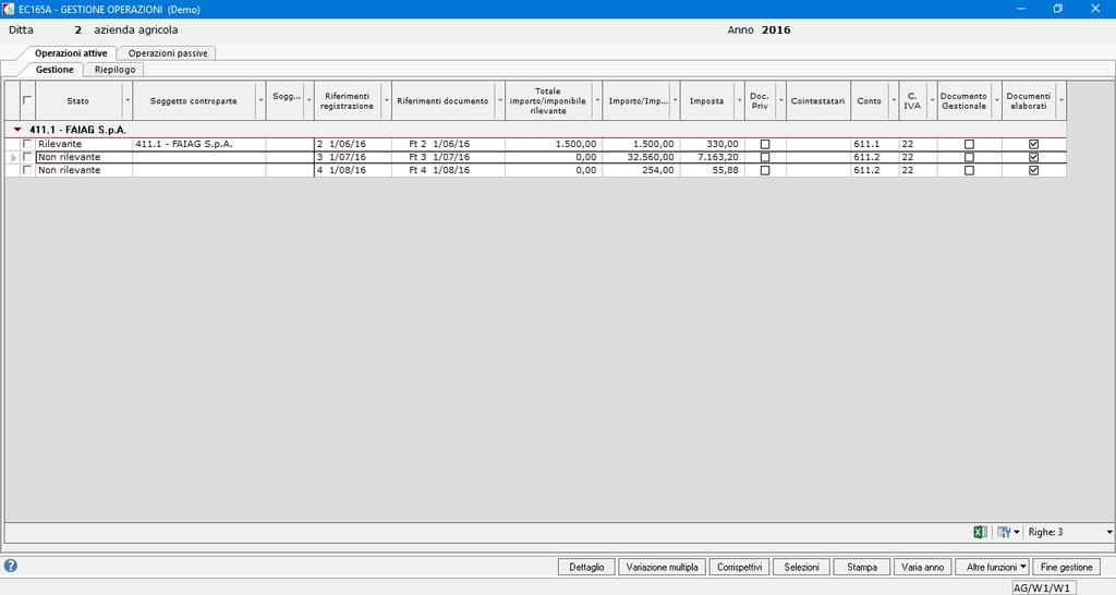 Finito di controllare le operazioni cliccare su FINE GESTIONE -CONTABILITA --ADEMPIMENTI