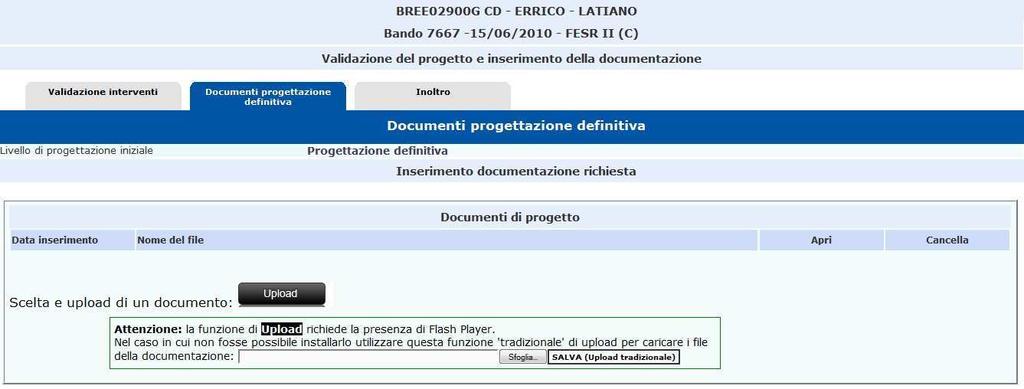 Fig. 6 metodo tradizionale I documenti allegati verranno