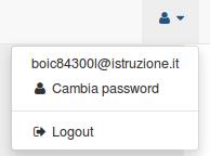 5. OPZIONI PERSONALI E LOGOUT Presenti in alto a destra, consentono di modificare la password dell utente (Cambia password) e di