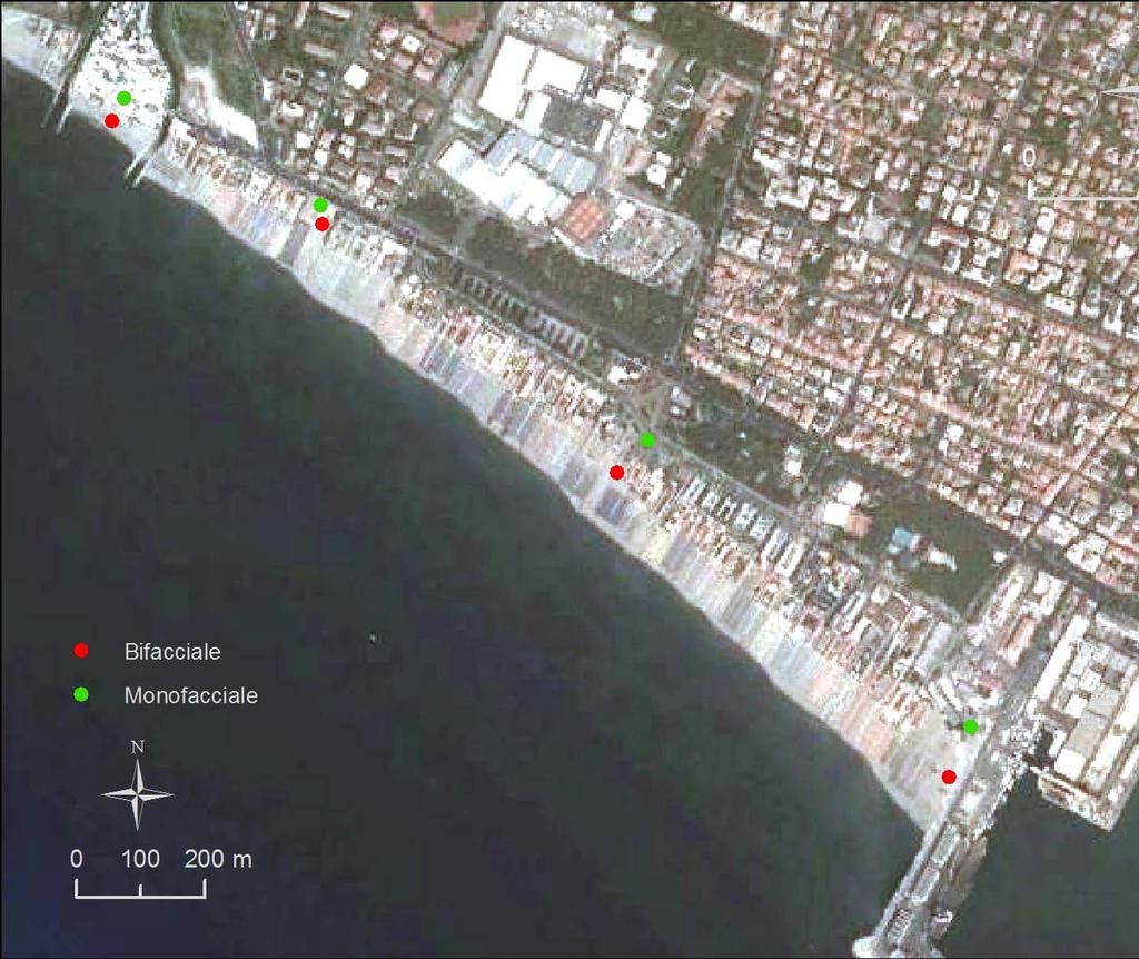 Comune di Carrara Spiaggia di Marina di Carrara Il tratto di costa del Comune di Carrara coinvolto nell installazione della cartellonistica del progetto I PERLA si estende per 1,7 km dal torrente