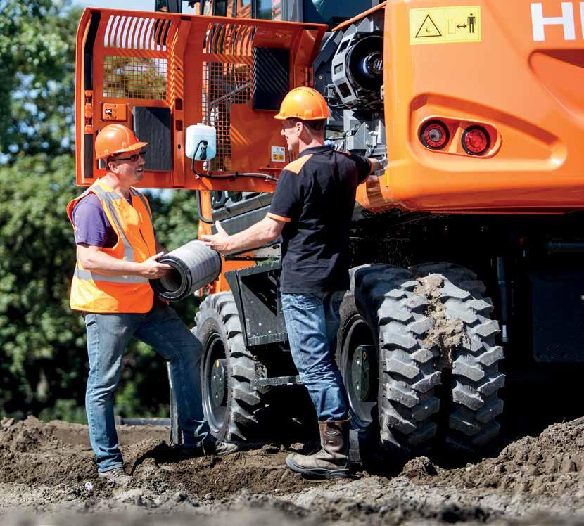 Global e-service Supporto tecnico Componenti Hitachi Garanzia estesa e contratti di assistenza Ogni nuovo modello Zaxis-6 Hitachi è coperto da una garanzia completa del produttore.