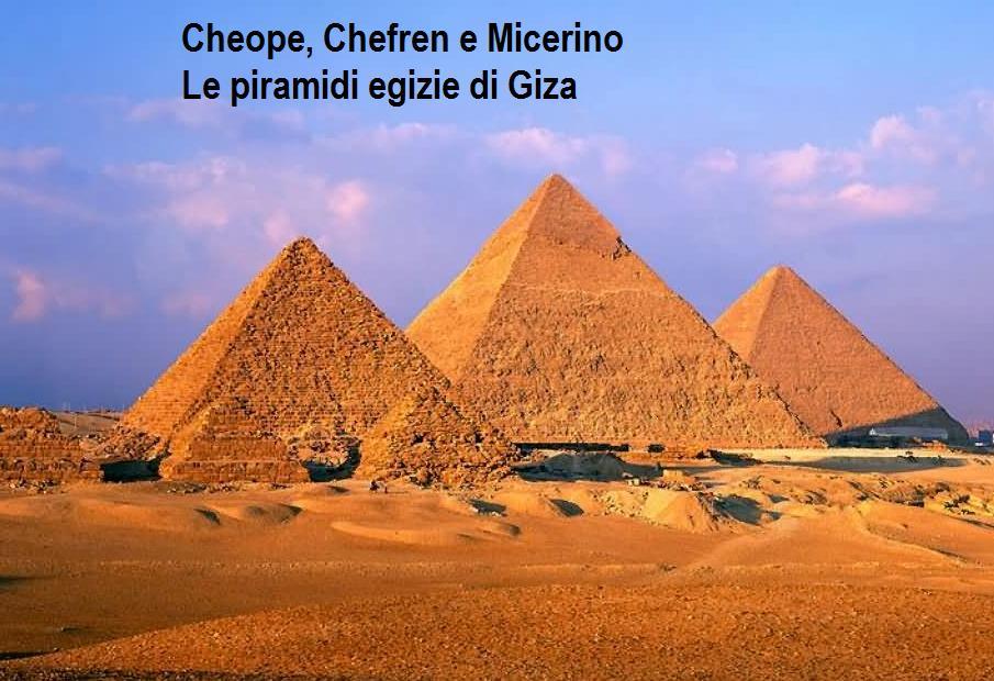 Le piramidi di Giza sono in Egitto sono di