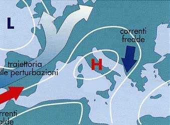 LE BREZZE Nel periodo estivo il forte riscaldamento del sole di giorno attiva dei spostamenti di masse d aria di diversa temperatura e natura, creando così dei moti convettivi tra il suolo e la media