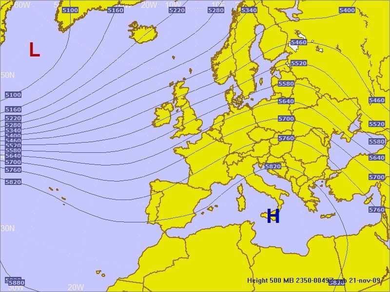 LE CARTE METEO IN QUOTA Per le previsioni meteo, oltre alle carte riferite al suolo, sono utili carte alle varie quote.