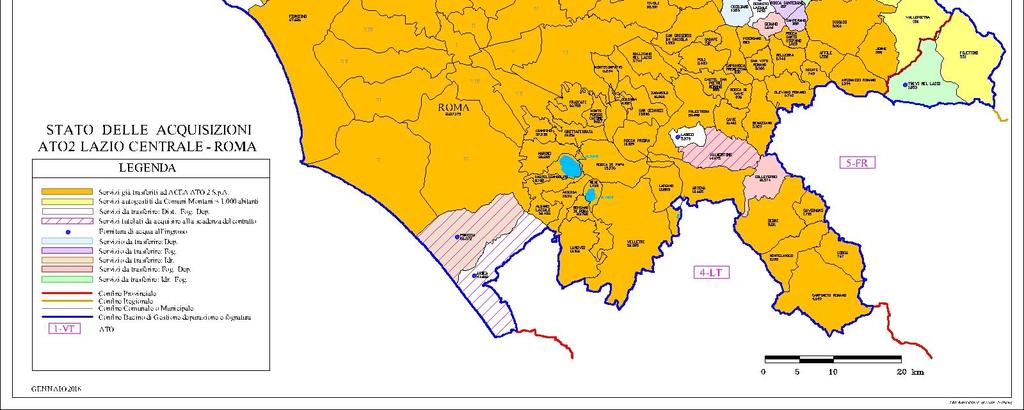 Sindaci dell Ambito Territoriale Ottimale 2 Lazio Centrale Roma c/o Città Metropolitana di Roma