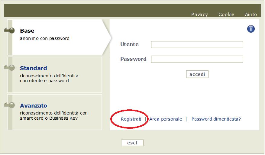 la domanda di sicurezza e la relativa risposta da utilizzare in caso la password venisse dimenticata; N.B.