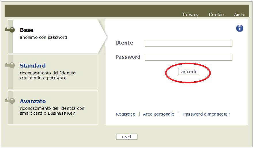 scadenza: 6 mesi, il sistema chiederà la modifica della password al primo login dopo la scadenza la password per accedere agli applicativi della piattaforma GOLD: - può essere modificata dalla pagina