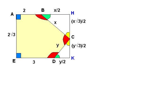 Soluzione In un poligono con n lati la somma interna degli angoli vale 180 (n ): nel nostro caso n = 5 e la somma degli angoli vale 50. Per questo, abbiamo che ˆB = Ĉ = ˆD = 50 180 = 10.