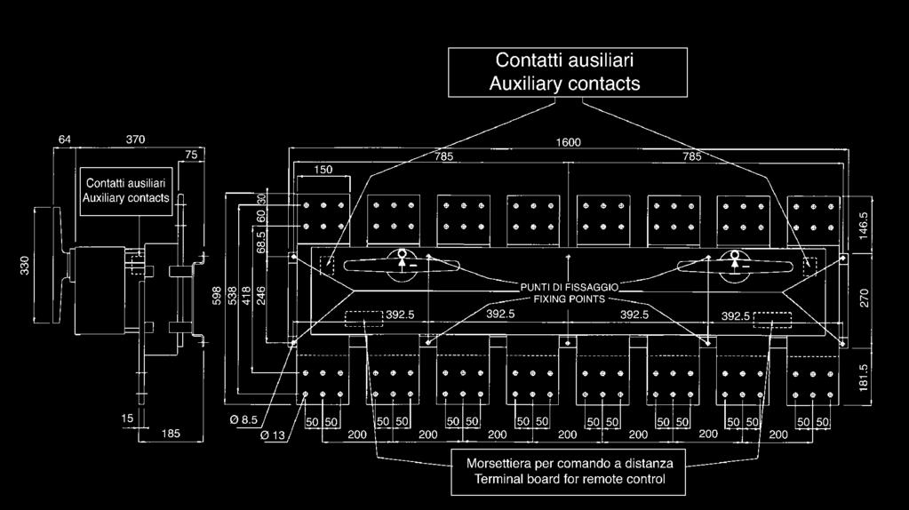 CMV commutatori motorizzati da 2500a a 6300a motor driven change-over switches from 2500a to 6300a DMV deviatori motorizzati da 2500a a 6300a motor driven deviators change-over switches from 2500a to