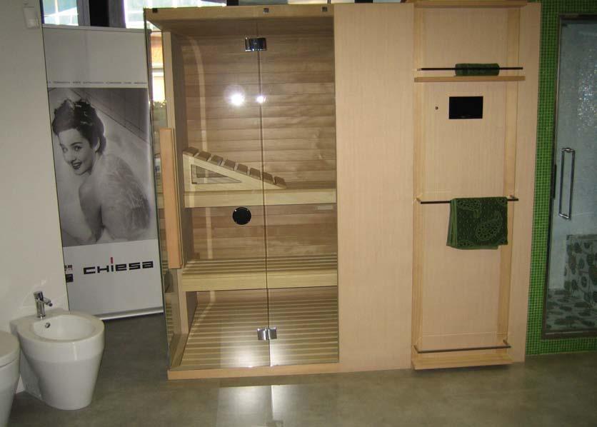 20 SAUNAVITA CUNA 0220121010. sauna 200x127x204h in Hemlock. versione SX.