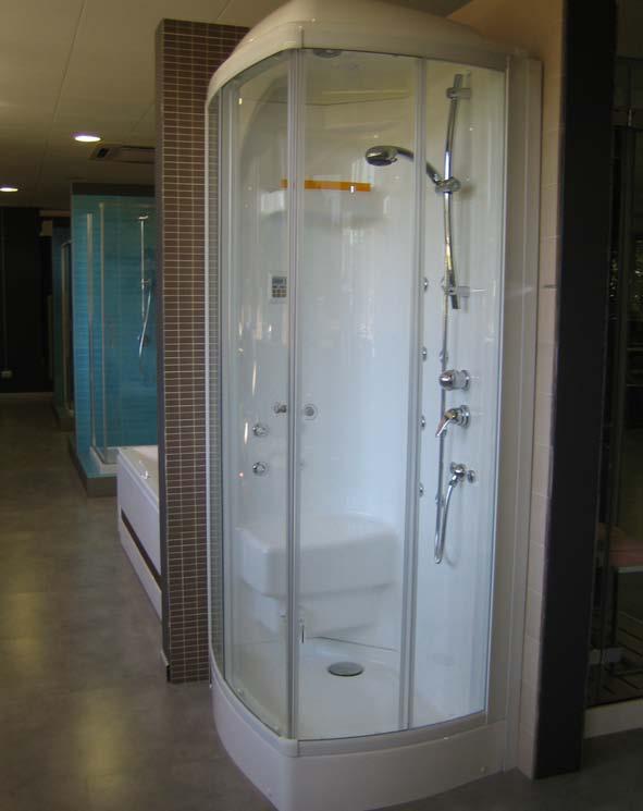 5 GLASS TECHNO T 707 TOP. box doccia multifunzione 90x70X228h. verso SX. incluso bagno di vapore.