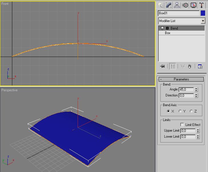 10. Applichiamo una modifica di tipo Bend al