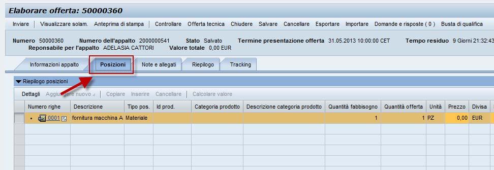 2.2 Compilazione BUSTA ECONOMICA Per procedere alla compilazione della Offerta economica è necessario: