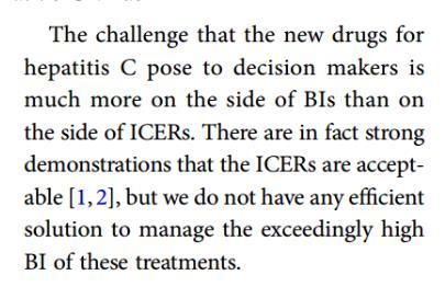 DAAs: ICER favorevole, ma eccessivo budget impact Newest treatments for hepatitis C: how