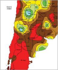 % Precipitazioni Normali Sud America