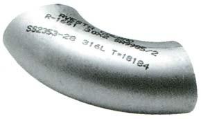 RACCORDERIA INOX A SALDARE CARTELLE CURVE 90 R= 1,5 D DN MM. SP. mm 1/2 21, 2 0,65 0,96,7 /4 26,9 2 0,91 1,1,99 1,7 2 0,91 1,82 1,4 2,6 4,6 1.