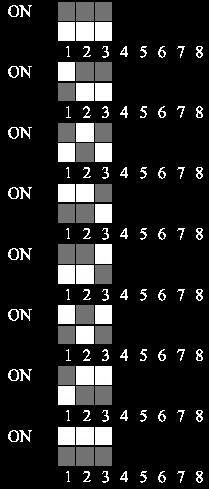 ON 6 OFF 36 C 4 OFF 5 OFF 6 ON 39 C 4 ON 5 OFF 6 ON 42 C 4 OFF 5 ON 6 ON 45 C 4 ON 5 ON 6