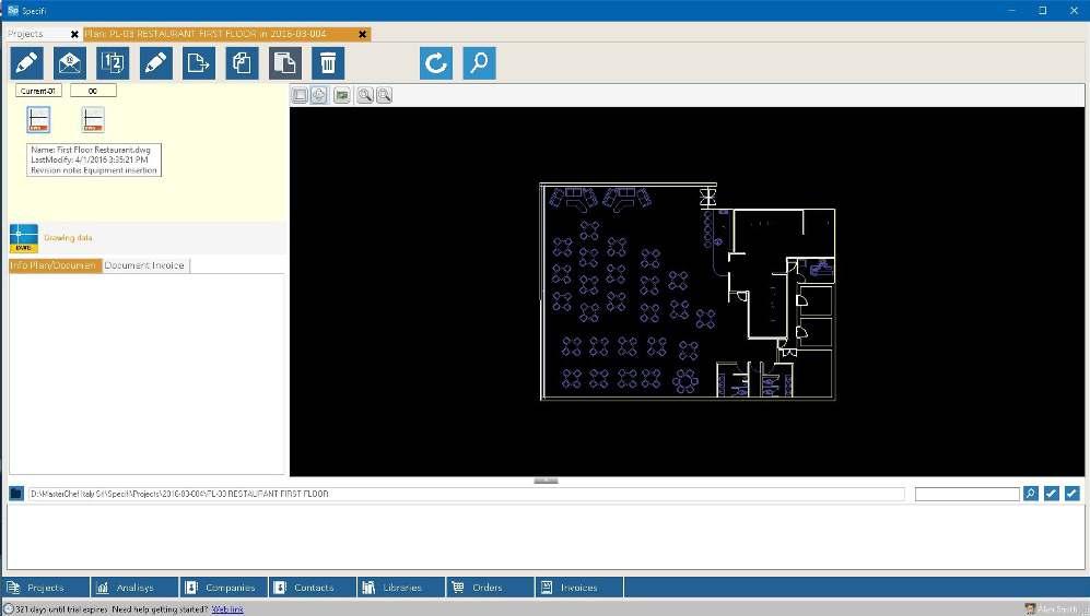 Verrà così aperta la scheda relativa all impianto selezionato nella quale sarà possibile visualizzare i documenti in esso contenuti. Nel nostro caso troveremo il file DWG del nostro progetto.