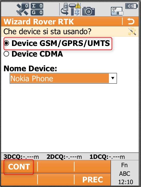 In base al dispositivo prescelto, ovvero BLUETOOTH (cellulare esterno) oppure MODEM INTERNO 3.5G (vedere Pag.