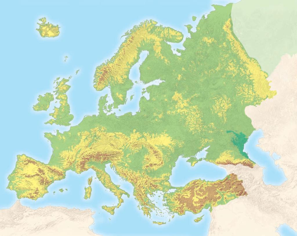 Pianure d'europa L Europa è occupata per metà circa da territori pianeggianti.