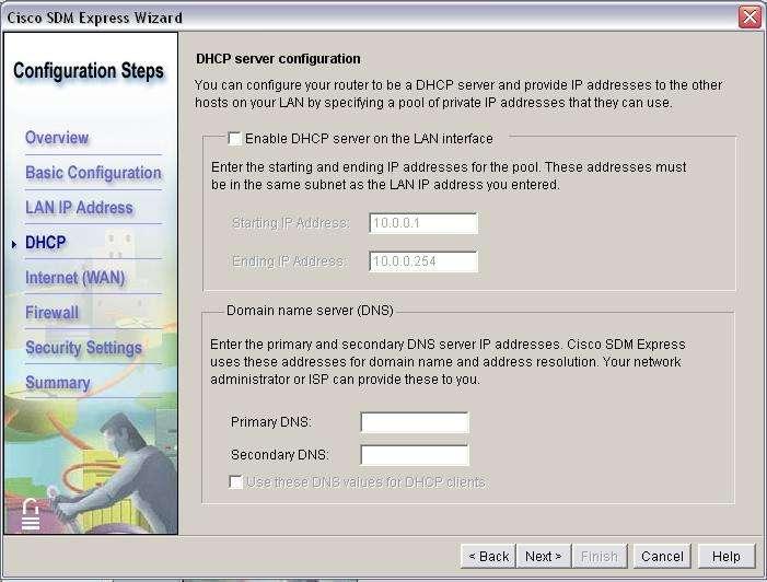 9) In questa figura si nota la configurazione del server DHCP per l assegnazione automatica degli indirizzi IP.