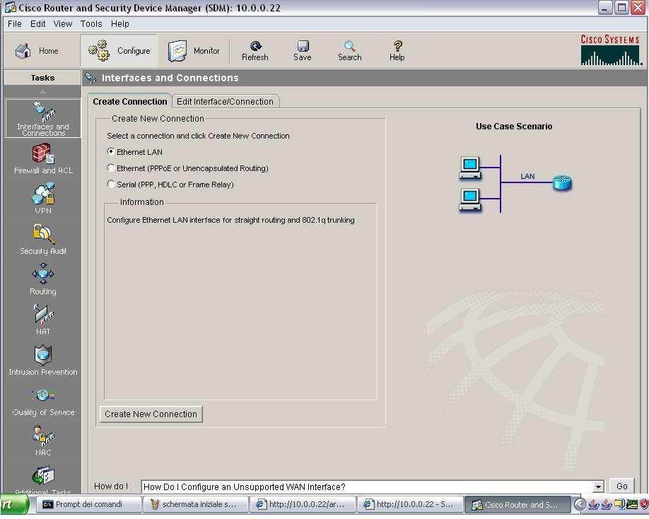 17) Cliccando prima su Configure (sulla barra degli strumenti) e poi su Create