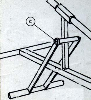 Unire tra loro le tre parti del telaio 1, 3 e 4 utilizzando i bulloni di fissaggio A e B come illustrato nelle FIG. 1 e FIG. 2. Fig. 1 Fig.