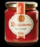 Sugo ai carciofi Tomato and artichoke sauce Codice/Code 003904 Da pomodoro 100% italiano Senza conservanti 100% Italian tomat Contains no preservatives Sugo ai funghi Tomato and mushrooms sauce