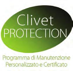 L offerta di Clivet MANUTENZIONE Programmi di Manutenzione Certificata Clivet Clivet propone una serie di contratti di manutenzione ordinaria preventiva mirati alla manutenzione e alla